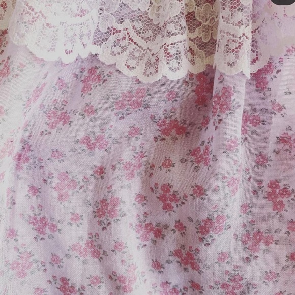 🍬ISO🍬Gunne Sax Gunnies pink Lavender calico floral Cottagecore Skirt💕 - Picture 5 of 8